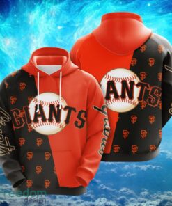 MLB San Francisco Giants Logo Design Black Orange Hoodie Full Print Hoodie Product Photo 1