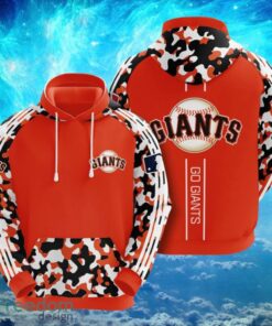 MLB San Francisco Giants Logo Design Camo Orange Hoodie Full Print Hoodie