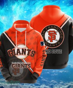 MLB San Francisco Giants Logo Design The Cove Black Orange Hoodie Full Print Hoodie Product Photo 1