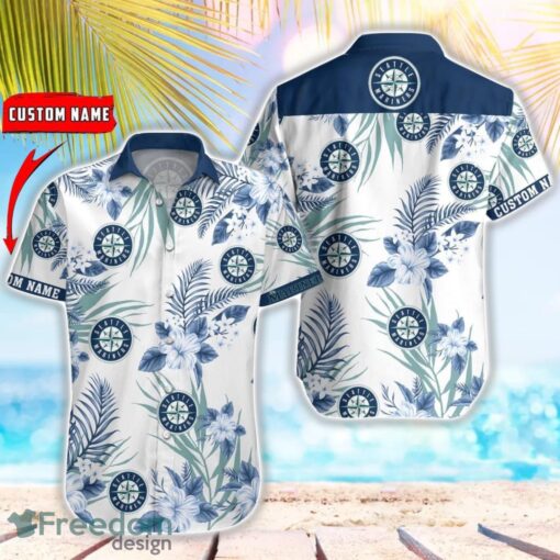 MLB Seattle Mariners Hawaiian Shirt Flower Baseball Aloha Shirt Product Photo 1