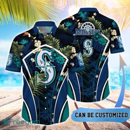 MLB Seattle Mariners Hawaiian Shirt Flower Summer Tropical Aloha Shirt Product Photo 1