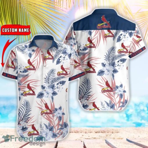 MLB St. Louis Cardinals Hawaiian Shirt Flower Baseball Aloha Shirt Product Photo 1