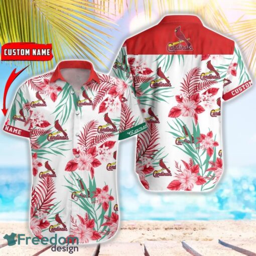 MLB St Louis Cardinals Hawaiian Shirt Flower Baseball Shirt For Fans Product Photo 1