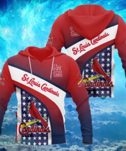 MLB St. Louis Cardinals Logo Design Red Hoodie Full Print Hoodie Product Photo 1