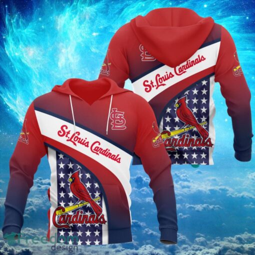 MLB St. Louis Cardinals Logo Design Red Hoodie Full Print Hoodie Product Photo 1