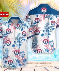 MLB Texas Rangers Hawaiian Shirt Flower Baseball Aloha Shirt