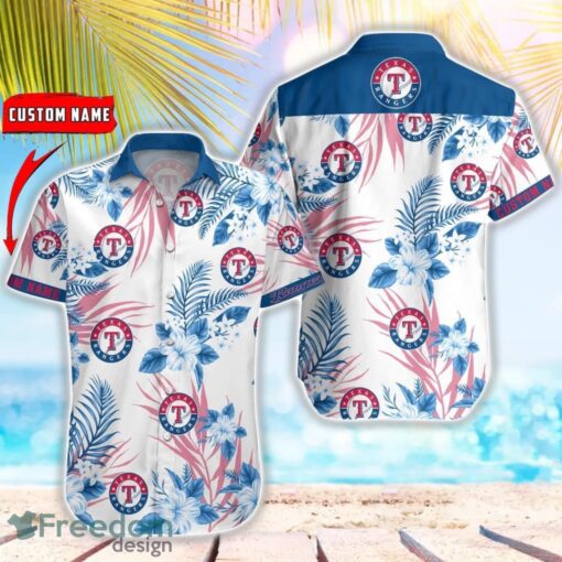 MLB Texas Rangers Hawaiian Shirt Flower Baseball Aloha Shirt Product Photo 1