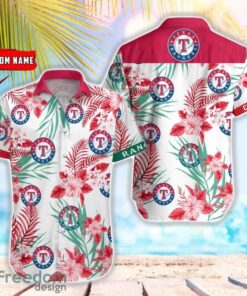 MLB Texas Rangers Hawaiian Shirt Flower Baseball Shirt For Fans