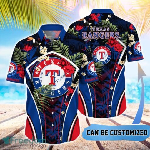 MLB Texas Rangers Hawaiian Shirt Flower Summer Tropical Aloha Shirt Product Photo 1