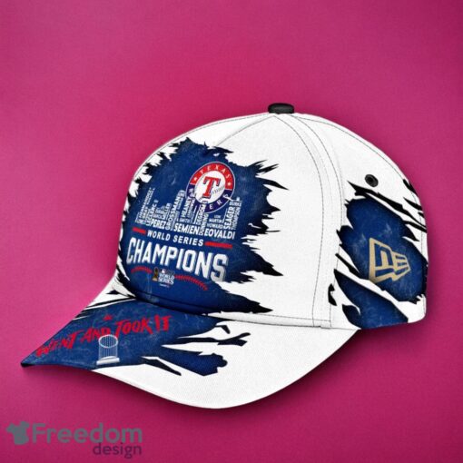 MLB Texas Rangers Logo Design Champions White Cap 3D Cap Product Photo 2