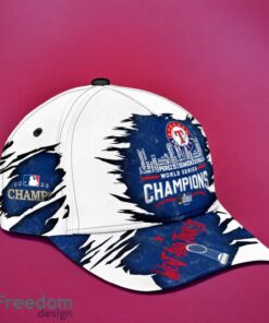 MLB Texas Rangers Logo Design Champions White Cap 3D Cap Product Photo 3