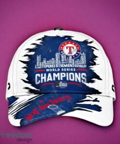 MLB Texas Rangers Logo Design Champions White Cap 3D Cap