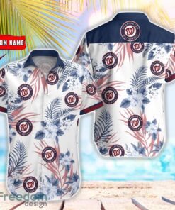 MLB Washington Nationals Hawaiian Shirt Flower Baseball Aloha Shirt