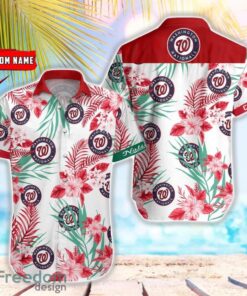 MLB Washington Nationals Hawaiian Shirt Flower Baseball Shirt For Fans