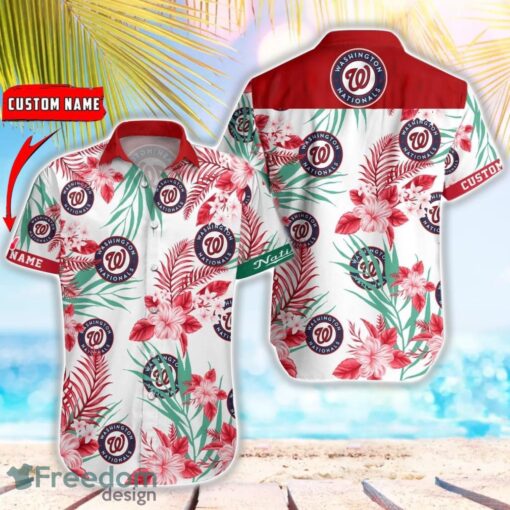 MLB Washington Nationals Hawaiian Shirt Flower Baseball Shirt For Fans Product Photo 1