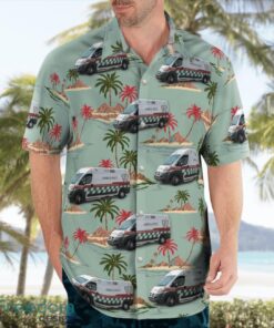 Moncton, New Brunswick, Canada, Ambulance New Brunswick Beach Hawaiian Shirt Product Photo 3