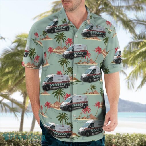 Moncton, New Brunswick, Canada, Ambulance New Brunswick Beach Hawaiian Shirt Product Photo 3