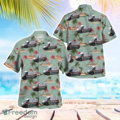 Moncton, New Brunswick, Canada, Ambulance New Brunswick Beach Hawaiian Shirt Product Photo 1