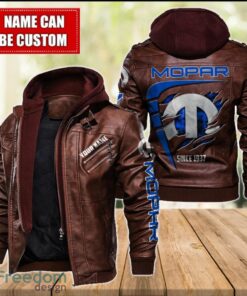 Mopar 2D Leather Jacket For Men Custom Name Special Gift Ideas Product Photo 2