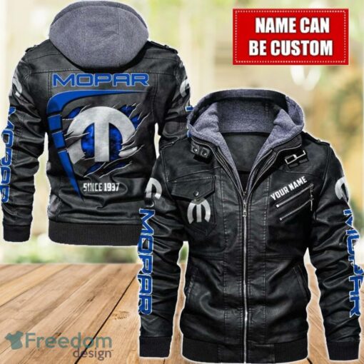 Mopar 2D Leather Jacket For Men Custom Name Special Gift Ideas Product Photo 1