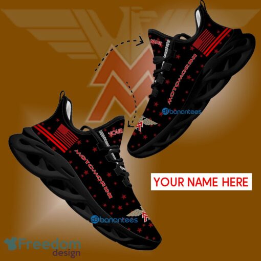 Moto Morini Motorcycle Chunky Sneaker Imagery Custom Name Gift Max Soul Shoes USA Flag Star New For Fans - Moto Morini Motorcycle Running Shoes New Trending Personalized Photo 1