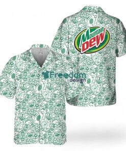 Mountain Dew Summer Doodle Art Tropical Hawaiian Shirt Mountain Dew Summer Doodle Art Tropical Hawaiian Shirt