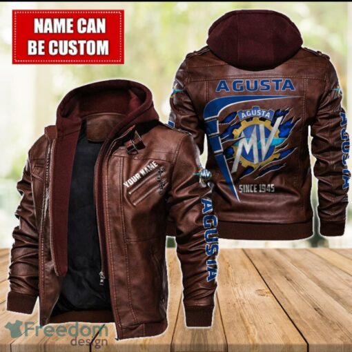 MV Agusta 2D Leather Jacket For Men Custom Name Special Gift Ideas Product Photo 2