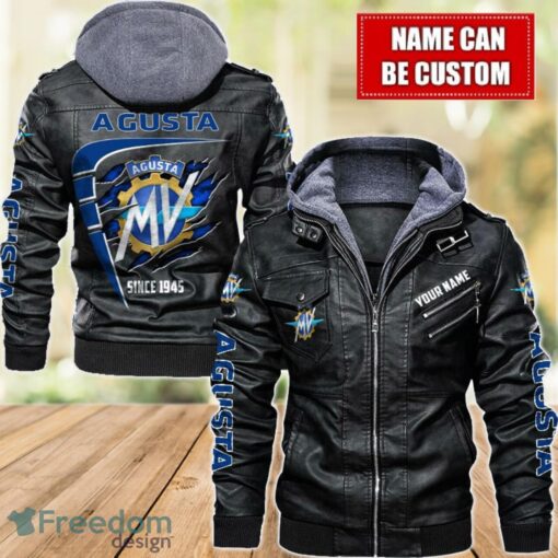 MV Agusta 2D Leather Jacket For Men Custom Name Special Gift Ideas Product Photo 1