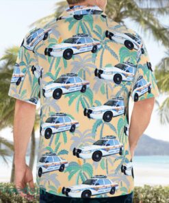 Nassau County Police Car, New York Beach Hawaiian Shirt Product Photo 2