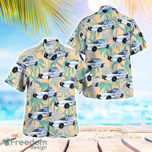 Nassau County Police Car, New York Beach Hawaiian Shirt Product Photo 1