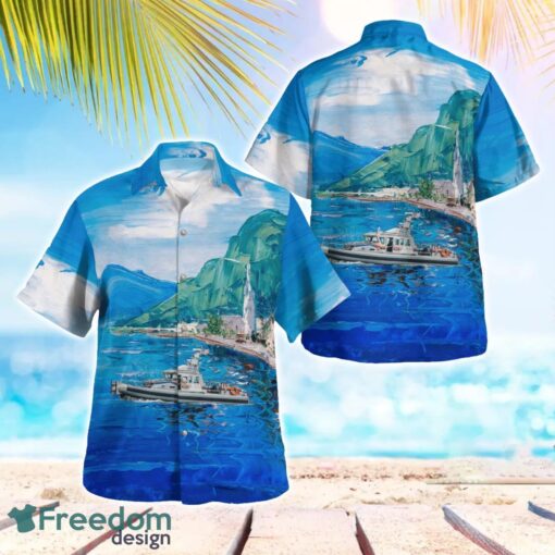 Nassau County Police Department Boat Hawaiian Shirt Beach Summer Shirt Product Photo 1