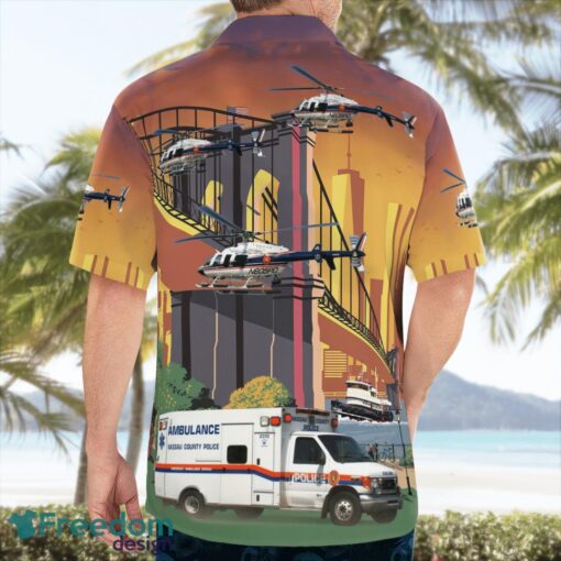 Nassau County Police, New York 3D Summer Aloha Hawaiian Shirt Product Photo 2