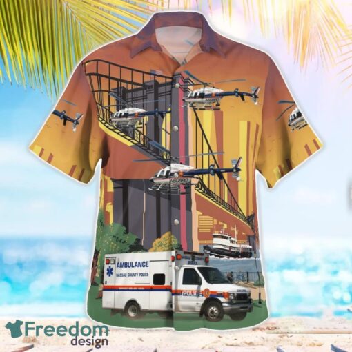 Nassau County Police, New York 3D Summer Aloha Hawaiian Shirt Product Photo 3