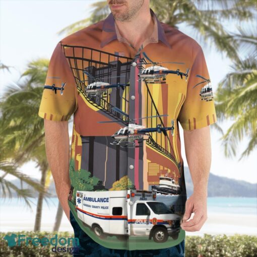 Nassau County Police, New York 3D Summer Aloha Hawaiian Shirt Product Photo 4