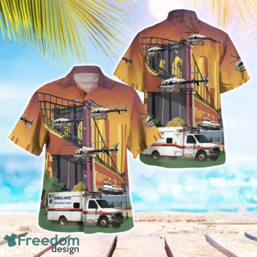 Nassau County Police, New York 3D Summer Aloha Hawaiian Shirt Product Photo 1