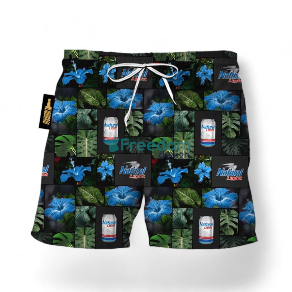 Natural Light Tropical Hibiscus Flower Swim Trunks image Natural Light Tropical Hibiscus Flower Swim Trunks Product Photo 1