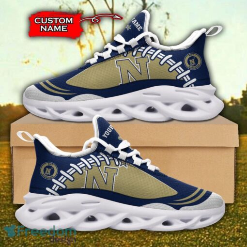 Navy Midshipmen NCAA Max Soul Shoes Big Logo And Custom Name Sneakers For Men Women Product Photo 2