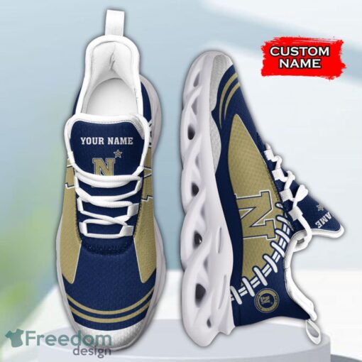 Navy Midshipmen NCAA Max Soul Shoes Big Logo And Custom Name Sneakers For Men Women Product Photo 3