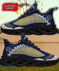 Navy Midshipmen NCAA Max Soul Shoes Big Logo And Custom Name Sneakers For Men Women