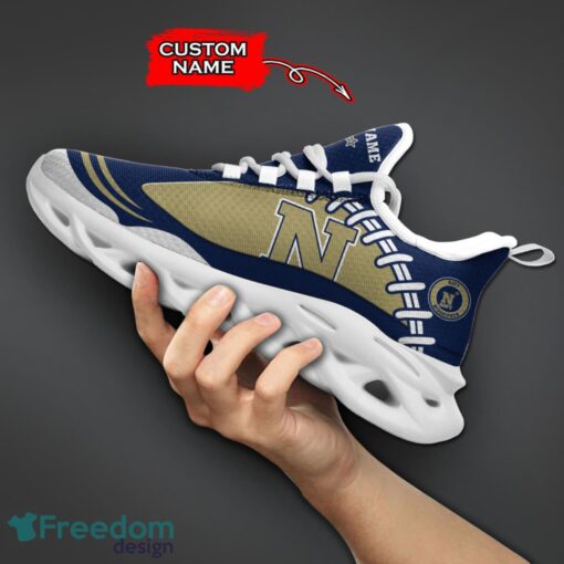 Navy Midshipmen NCAA Max Soul Shoes Big Logo And Custom Name Sneakers For Men Women Product Photo 4