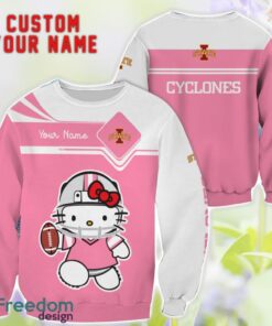 NCAA Iowa State Cyclones Hello Kitty 3D T-Shirt Sweatshirt Hoodie Custom Name Product Photo 2