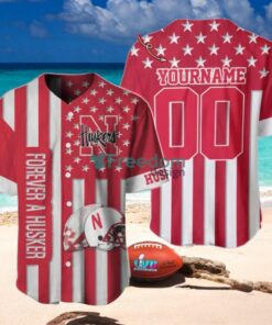 NCAA Nebraska Cornhuskers Custom Name And Number Slogan Baseball Jersey Shirt NCAA Nebraska Cornhuskers Custom Name And Number Slogan Baseball Jersey Shirt