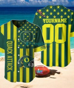 NCAA Oregon Ducks Custom Name And Number Slogan Baseball Jersey Shirt NCAA Oregon Ducks Custom Name And Number Slogan Baseball Jersey Shirt