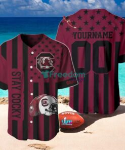 NCAA South Carolina Gamecocks Custom Name And Number Slogan Baseball Jersey Shirt NCAA South Carolina Gamecocks Custom Name And Number Slogan Baseball Jersey Shirt