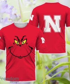 Nebraska Cornhuskers Grinch Face All Over Printed 3D T-Shirt Sweatshirt Hoodie Product Photo 3