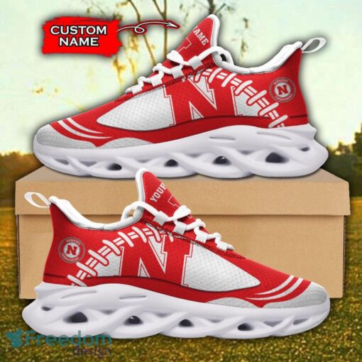 Nebraska Cornhuskers NCAA Max Soul Shoes Big Logo And Custom Name Sneakers For Men Women Product Photo 2