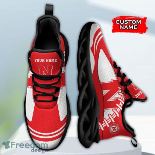 Nebraska Cornhuskers NCAA Max Soul Shoes Big Logo And Custom Name Sneakers For Men Women Product Photo 3