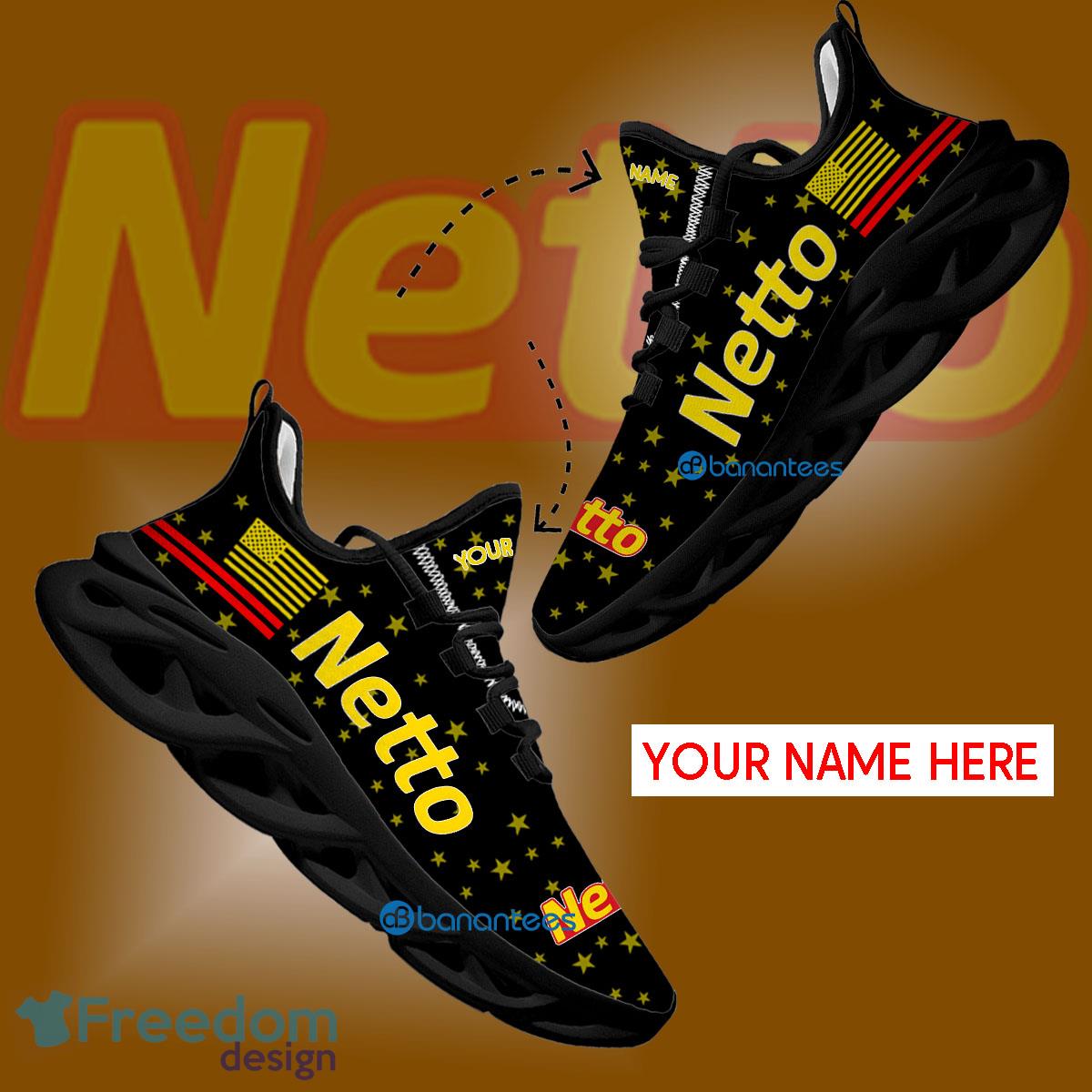 Netto Marken Discount Chunky Sneaker Signature Custom Name Gift Max Soul Shoes USA Flag Star New For Fans - Netto Marken Discount Running Shoes New Trending Personalized Photo 1