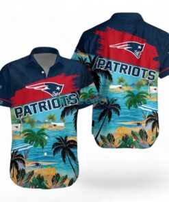 New England Patriots Logo Combo Hawaiian Shirt And Short Trending Summer For Fans