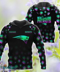 New England Patriots Weed pattern All Over Printed 3D T-Shirt Hoodie Sweatshirt Custom Name Product Photo 1